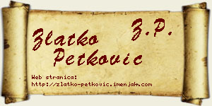 Zlatko Petković vizit kartica